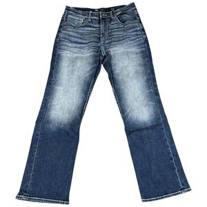 BKE Buckle Aiden Tyler Jeans Mens 31x32 Blue Denim Cotton Straight Leg Everyday‎